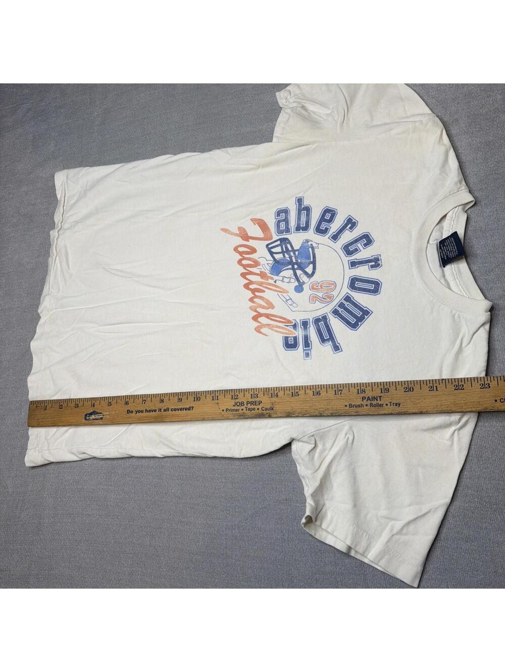 Abercrombie & Fitch Men’s Large Single Stitch Football Back Print Vintage Y2K - Picture 6 of 9